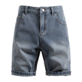 Men’s Vintage Starry Sky Denim Shorts Straight Fit
