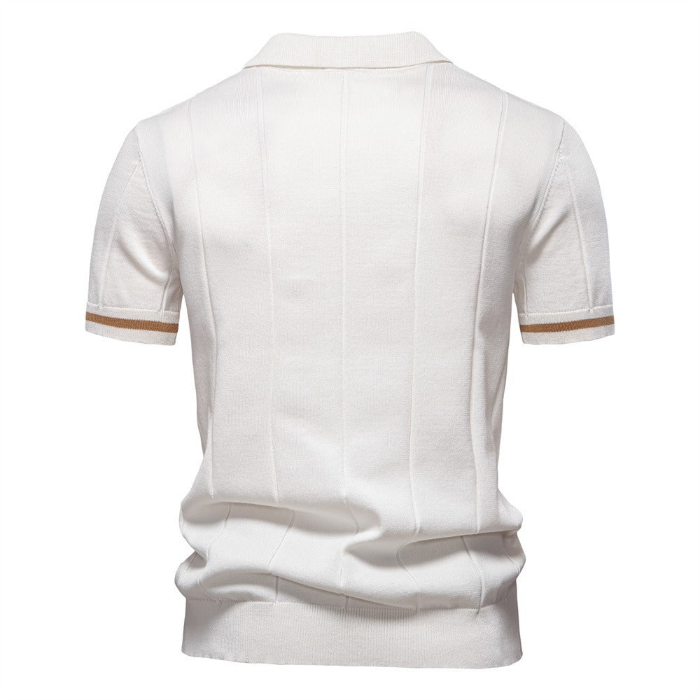 Men’s Short Sleeve Knit Polo Shirt
