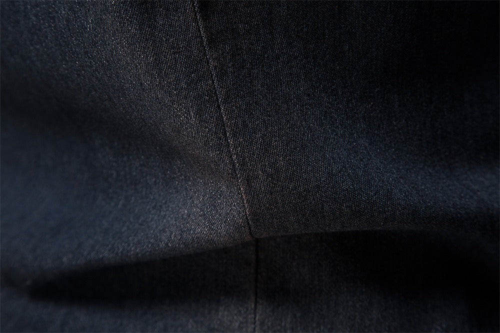 Men’s Casual Solid Long Sleeve Denim Shirt