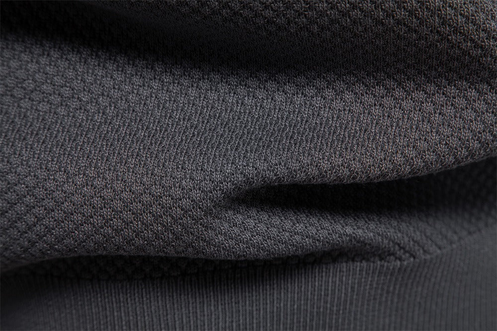 Men’s Short Sleeve Knit Polo Shirt with Waffle Texture